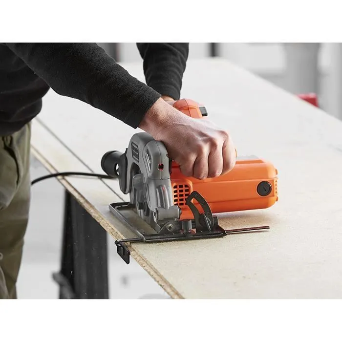 Black & Decker CS1250LK Scie circulaire 1250 W 190 mm avec guidage laser intégré, réglage profondeur et guide parallèle