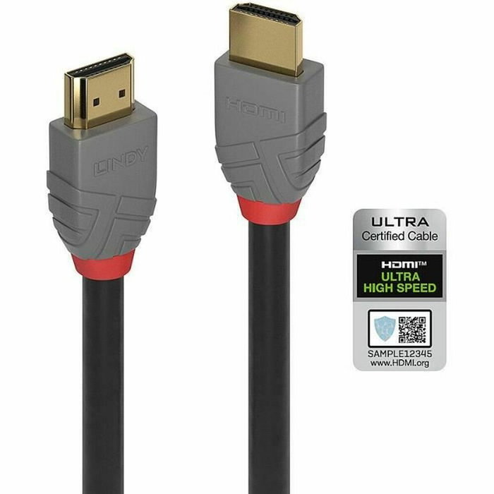 Lindy Câble HDMI Anthra Line Ultra High Speed 1m Noir