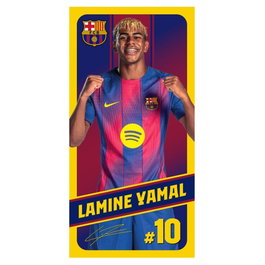 FC BARCELONA Toalla Lamine Yamal en microfibre 70x140cm 100% polyester