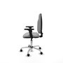 PIQUERAS Y CRESPO Chaise de bureau Algarra, tissu gris clair, base chromée