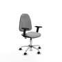 PIQUERAS Y CRESPO Chaise de bureau Algarra, tissu gris clair, base chromée