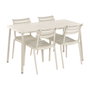 Ensemble Table + 4 Chaises Home ESPRIT Crème 140 x 70 x 75 cm