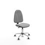 PIQUERAS Y CRESPO Chaise de bureau Algarra, tissu gris clair, mécanisme contact permanent, base chromée