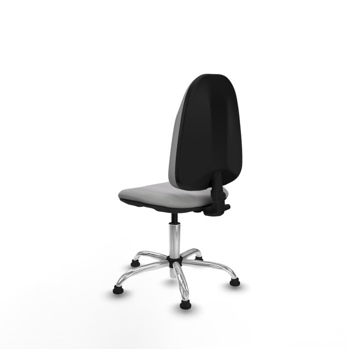 PIQUERAS Y CRESPO Chaise de bureau Algarra, tissu gris clair, mécanisme contact permanent, base chromée