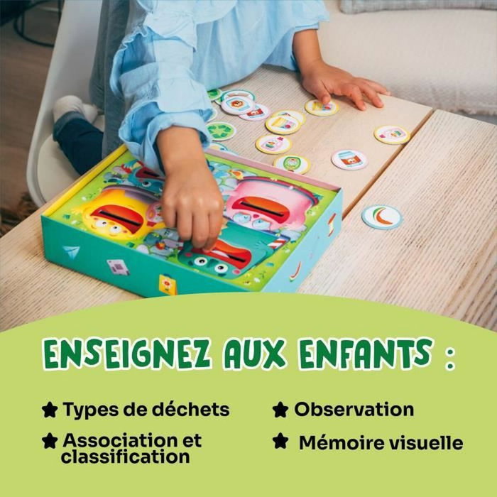 Adventerra Hungry Bins - Jeu de tri sélectif éducatif