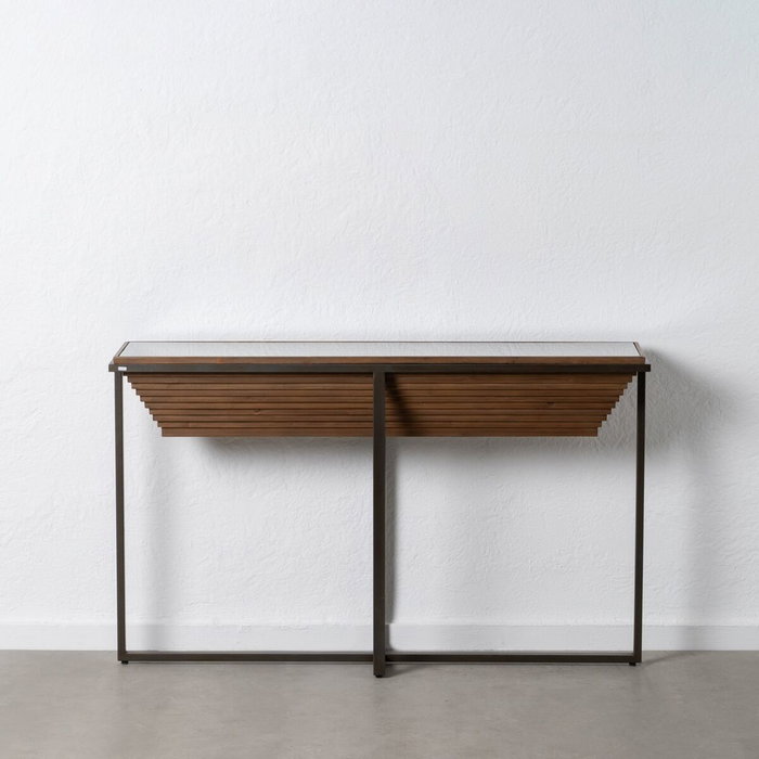 BigBuy Home Meuble d'Entrée Noir Naturel 134 x 32 x 83 cm BigBuy Home Meuble d'Entrée Noir Naturel 134 x 32 x 83 cm