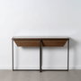 BigBuy Home Meuble d'Entrée Noir Naturel 134 x 32 x 83 cm