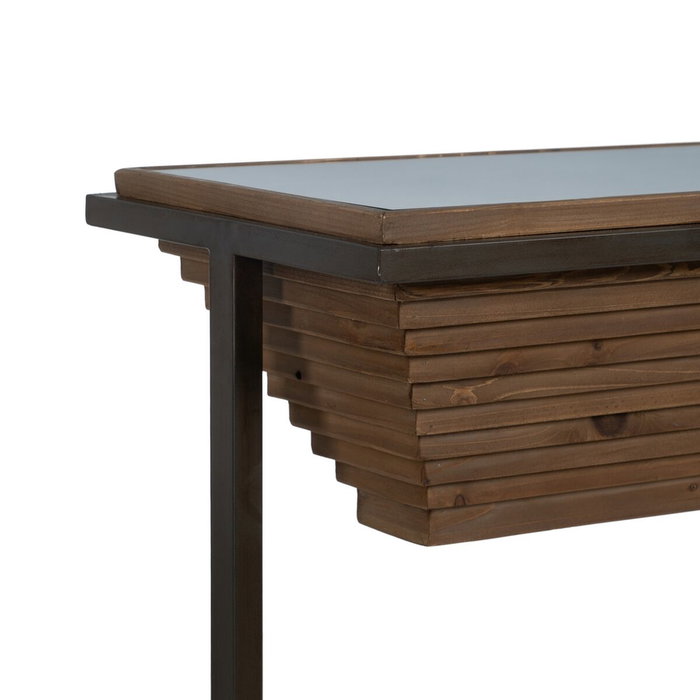 BigBuy Home Meuble d'Entrée Noir Naturel 134 x 32 x 83 cm BigBuy Home Meuble d'Entrée Noir Naturel 134 x 32 x 83 cm