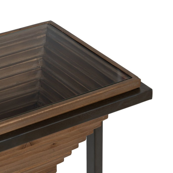 BigBuy Home Meuble d'Entrée Noir Naturel 134 x 32 x 83 cm BigBuy Home Meuble d'Entrée Noir Naturel 134 x 32 x 83 cm