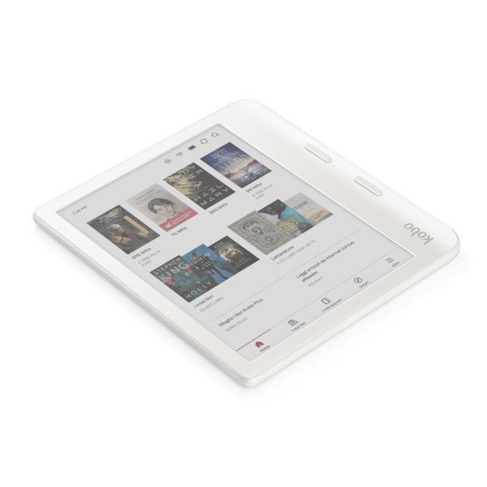 Kobo N428-KU-WH-K-CK Libra Colour Liseuse électronique 7" écran couleur, Bluetooth, USB-C, blanc