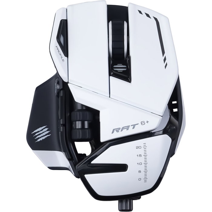 Mad Catz MR04DCINWH000-0 Souris de jeux verticale Blanc Multicouleur