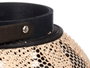 GIFTDECOR Lot de 2 Lanternes Porte-Bougies avec Anse Ovale Beige et Noir