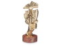Giftdecor Figurine Métal Silencieuse Or avec Support Bois 12 x 29 x 11 cm (Set de 6)
