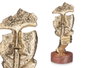 Giftdecor Figurine Métal Silencieuse Or avec Support Bois 12 x 29 x 11 cm (Set de 6)