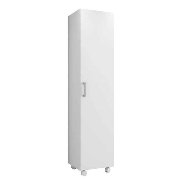 Armoire à balai Alexandra House Living Blanc Bois MDP 42 x 183 x 41 cm 1 porte Réversible Avec des roues Armoire à balai Alexandra House Living Blanc Bois MDP 42 x 183 x 41 cm 1 porte Réversible Avec des roues