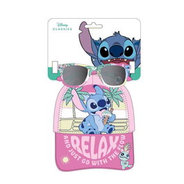 Cerdá - Casquette avec lunettes de soleil motif Stitch - Taille 53 cm - Pour enfants (âge minimum 3 ans)