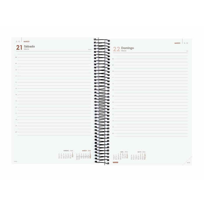 Agenda Finocam YEAR Noir 16,5 x 24,2 cm 2026