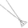 Harry Potter pendentif et collier plaqués argent Deathly Hallows