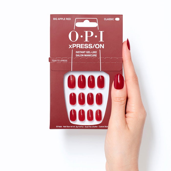 OPI xPRESS/ON Ongles Artificiels Iconic Shades #Big Apple Red - 30 unités