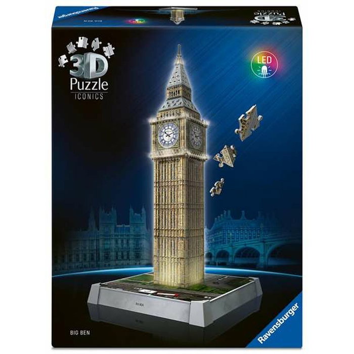 Ravensburger Puzzle 3D Big Ben avec Lumière LED, 216 pièces