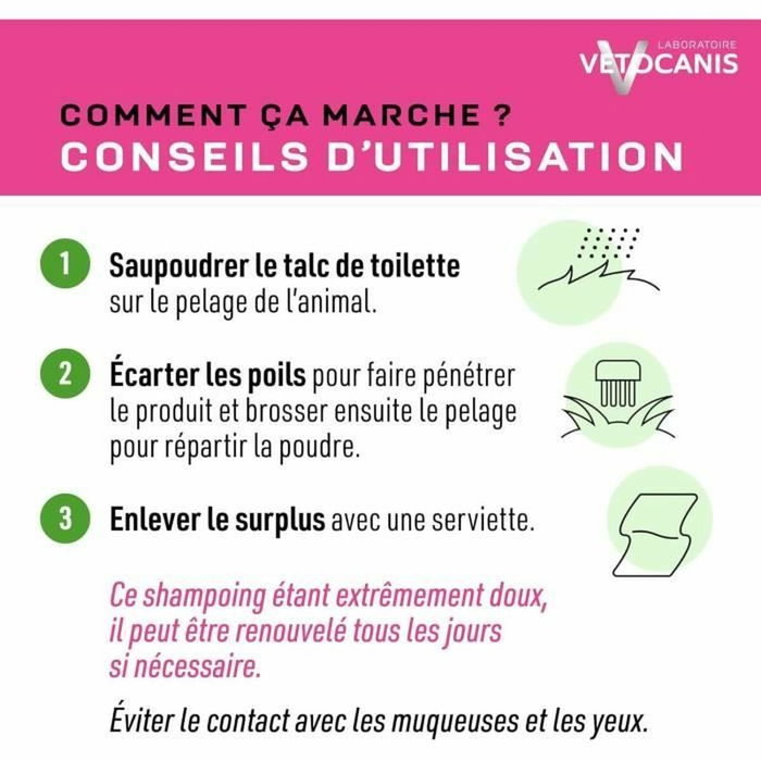 Vetocanis Shampoing sec pour Chat 150g