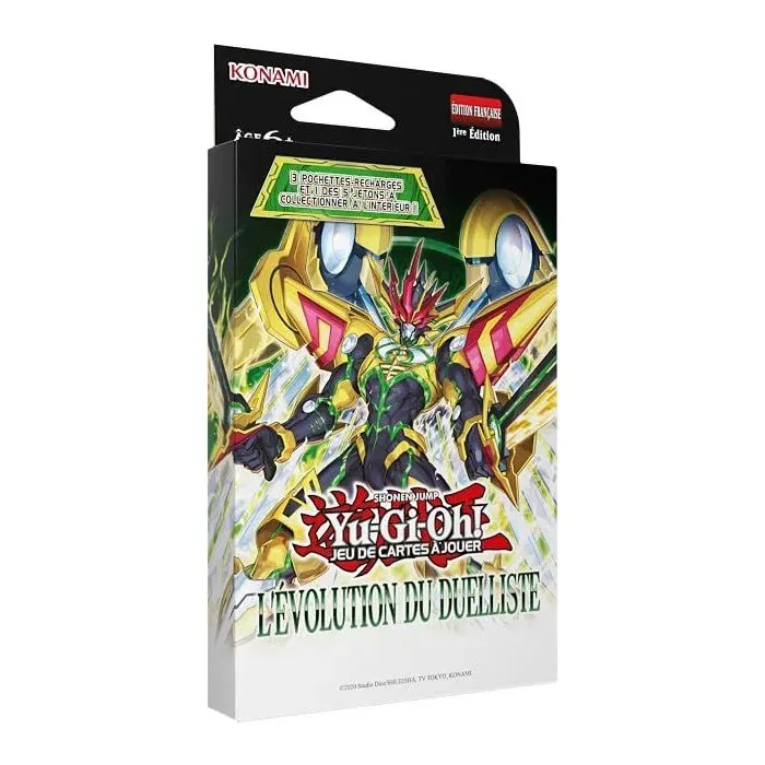 Pack de 3 boosters Yu-Gi-Oh! L'Évolution du Duelliste - Konami - 28 cartes + carte jeton exclusive - À partir de 6 ans