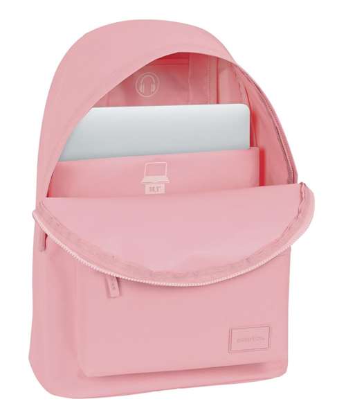Safta Sac à dos pour ordinateur portable 14,1 pouces, modèle Basic, couleur rose, dimensions 31 x 41 x 16 cm