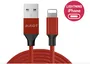 Auto-T Câble USB 2.0 vers Lightning 1 m Tressé Noir, Compatible iPhone iPad iPod, Chargement Rapide et Transfert de Données, Certifié RoHS - 540346