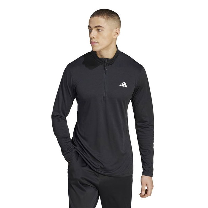 Sweat sans capuche homme Adidas Tr-Es+ 1I4Zip Noir