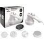 Jocca 6017 Masseur corporel multifonction - 28 W - 5 tetes de massage incluses (gommage, boules, plat, ondule, filet) - Blanc