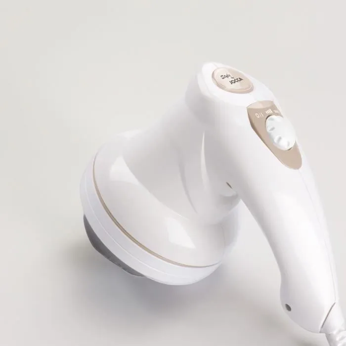 Jocca 6017 Masseur corporel multifonction - 28 W - 5 tetes de massage incluses (gommage, boules, plat, ondule, filet) - Blanc