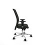 Piqueras Y Crespo Chaise de bureau Albacete confidente, mécanisme synchrone, Noir
