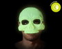 Masque squelette rigide phosphorescent effet brillant dans le noir - pour fête d'Halloween, soirée et déguisement effrayant
