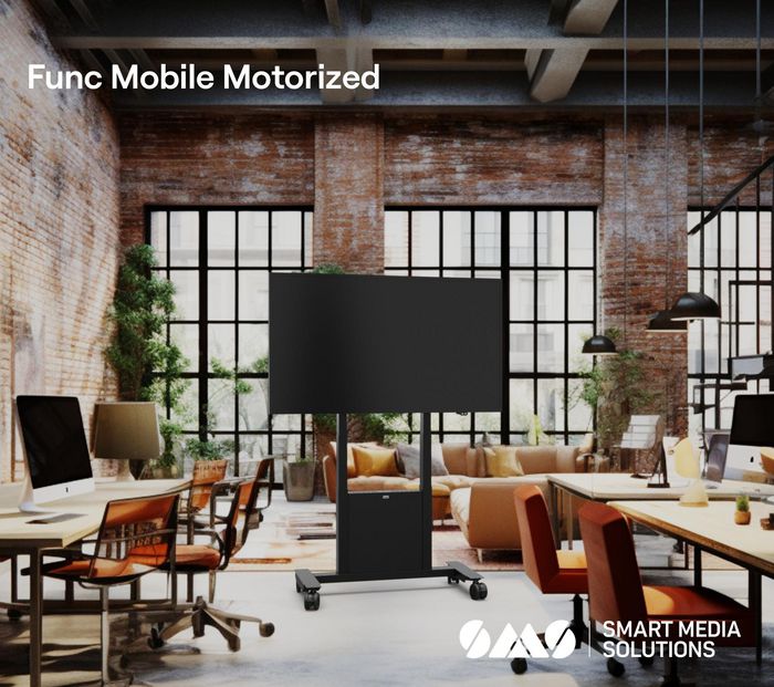 SMS Func Mobile Motorized Support motorisé pour écrans jusqu'à 46" - Capacité 120 kg - Noir