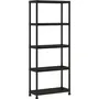 Keter - ETAGERE PLUS 75/5 - Etagère de rangement 5 tablettes, 75 x 32 x 176 cm, capacité 25 kg par tablette, Noir