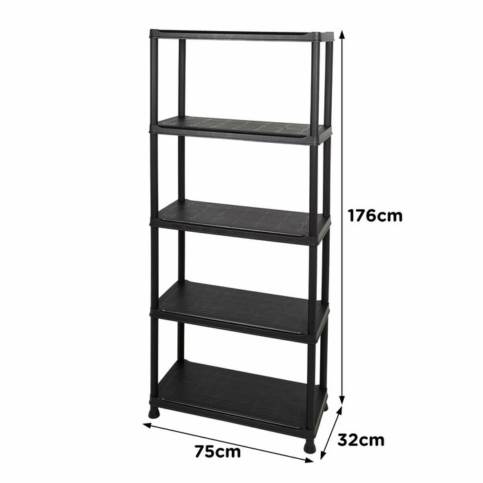 Keter Étagère de rangement Plus 75/5 - 5 tablettes - Noir