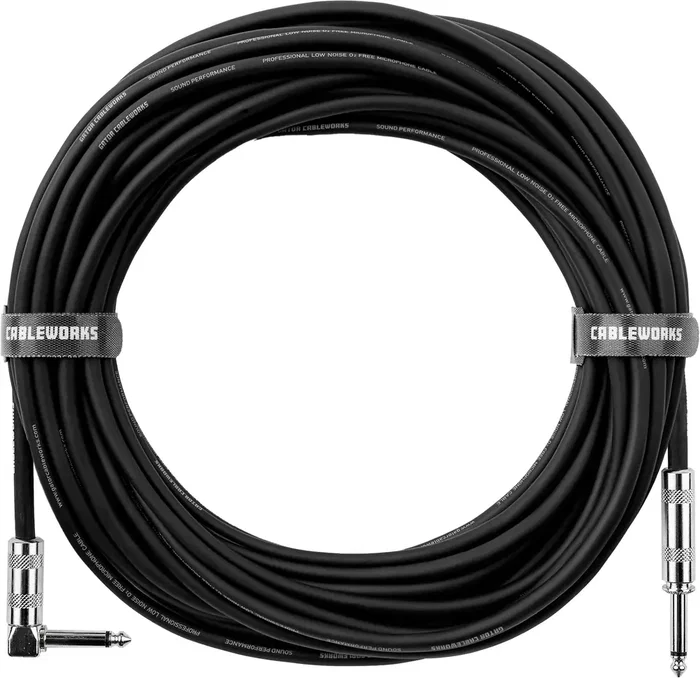 CABLEWORKS Cable de Instrumento Jack Recto/Jack Acodado 9 m CABLEWORKS Cable de Instrumento Jack Recto/Jack Acodado 9 m