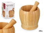 Kinvara Mortier en Bambou Marron 250 ml 12x11x11 cm (Set de 8)