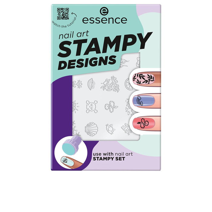 Essence - Coffret de plaques de stamping pour ongles Stampy Designs avec motifs variés - Accessoire manucure facile Essence - Coffret de plaques de stamping pour ongles Stampy Designs avec motifs variés - Accessoire manucure facile
