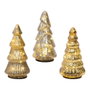 Lumineo Lot de 3 Arbres en Verre avec Micro LED, Lumière Chaude Fixe