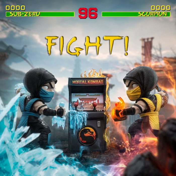 Iron Studios Mortal Kombat Mini Co. PVC Scorpion vs. Subzero Arcade Set