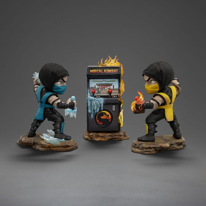 Iron Studios Mortal Kombat Mini Co. PVC Scorpion vs. Subzero Arcade Set
