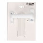 Manivelle EDM 85455 6801 Blanc Aluminium Droite Fermeture à pression