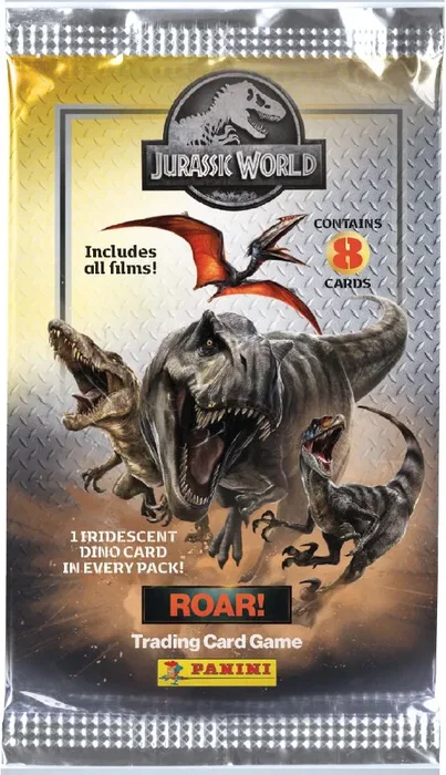 Panini - Jurassic World 4 TCG - Blister de 3 pochettes (24 cartes) - Jeu de cartes à collectionner