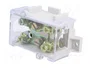 PAWBOL Barrette de jonction d'alimentation 101A gris 25mm² TS35