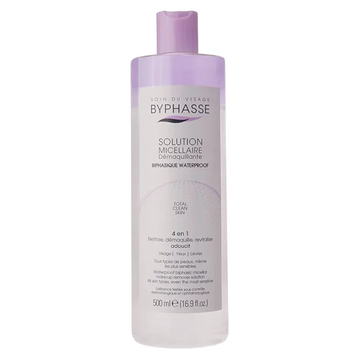 Byphasse Démaquillant biphasé waterproof Solution micellaire 500 ml