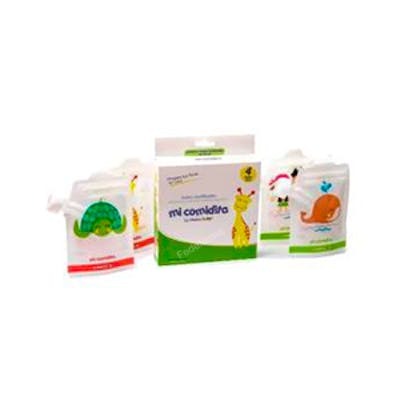 IRISANA IR44 Lot de 4 Sacs Réutilisables pour Aliments Bébé Mi Comidita 177 ml IRISANA IR44 Lot de 4 Sacs Réutilisables pour Aliments Bébé Mi Comidita 177 ml