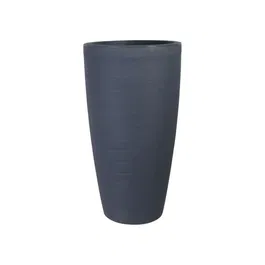Strata STRATA L Amesbury - Pot de fleur extra large - Ø 40 cm x 75 cm H - Couleur graphite - Design élancé en plastique recyclable