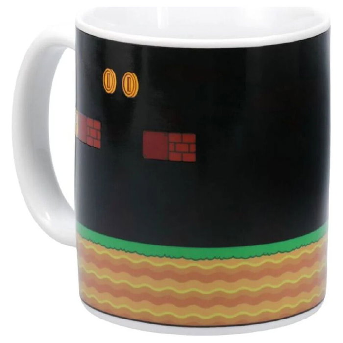 Paladone Tasse Isotherme à Changement de Couleur Super Mario - Tasse Magique en Céramique 300 ml - Collection Officielle