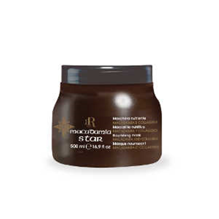 Racioppi - Mascarilla Nutritiva Macadamia y Colageno Star - Masque Nutritif à l'Huile de Macadamia et au Collagène - Démêlant, Lissant, Antifrisottis - Pour Cheveux Traités - 500 ml Racioppi - Mascarilla Nutritiva Macadamia y Colageno Star - Masque Nutritif à l'Huile de Macadamia et au Collagène - Démêlant, Lissant, Antifrisottis - Pour Cheveux Traités - 500 ml